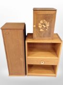 A Danish teak bedside cabinet fitted a drawer,