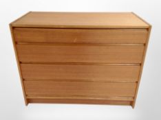 A 1970s Danish teak four-drawer chest, 90cm x 45cm x 70cm.
