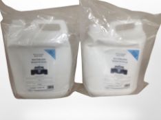Two five-litre bottles of Williams Racing waterless wash and wax.