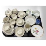 A tray of Danish coffee china, Villeroy & Boch trinket box, bowl and jug,