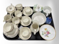 A tray of Danish coffee china, Villeroy & Boch trinket box, bowl and jug,