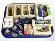 A group of boxed diecast vehicles including Ringtons, Corgi, cast-pewter figures of soldiers, etc.