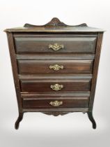 A Victorian four drawer music chest,