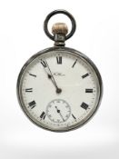 A Waltham silver open face pocket watch,