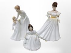 Three Royal Doulton figures Kathleen HN 3609,