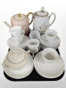A group of ceramics, Rosenthal porcelain tea china,