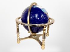 A gemstone globe,