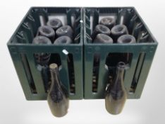 Two crates of wine bottles