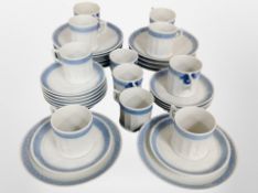 Approximately 33 pieces of Royal Copenhagen blue and white coffee china.