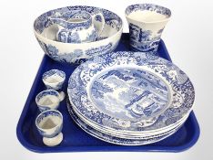 Twelve pieces of Copeland Spode Italian blue and white china