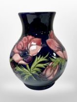 A Moorcroft bulbous vase, height 23.5cm.