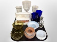 A group of 20th century Danish glass wares, bowls, drinking glasses,