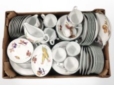 A box of Royal Worcester Evesham Vale dinner china.