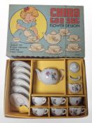A vintage children's tea set in original box.