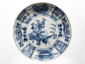 A Delft blue and white pancake plate, circa 1770,