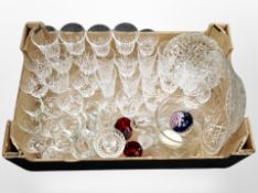 A box of 20th century crystal drinking glasses,