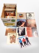 A box of vinyl LP records, 80's,