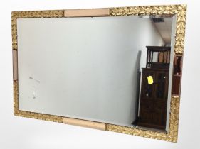 A contemporary gilt framed mirror,