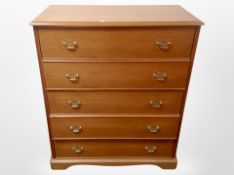 A Stag five drawer chest,