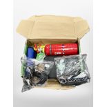 A car emergency breakdown kit together with Gent's watches by Jack Wills,
