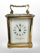 A brass-cased striking and repeating carriage clock by Charles Frodsham, London,