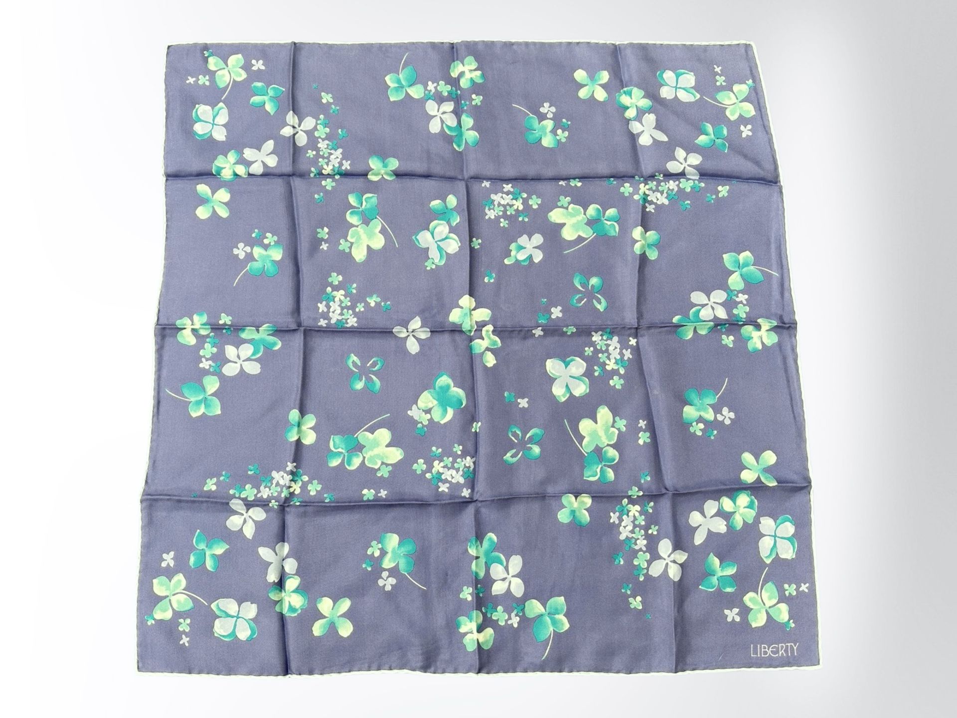 Four Liberty of London silk squares in floral and paisley designs, each 70cm. - Image 5 of 5