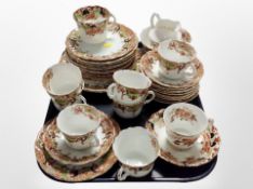 A collection of Queen's Imari tea china.