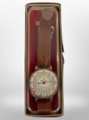 A vintage West German Miles pedometer wristwatch.
