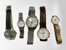 A group of lady's and gent's quartz wristwatches including Citizen etc