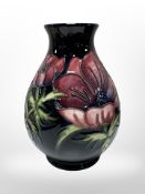 A Moorcroft bulbous vase, height 19cm.