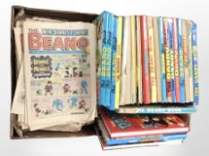 A box of vintage Beano and Dandy annuals.