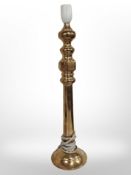 A large brass lamp base (continental wiring),
