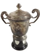 A silver 13th Battalion The Sherwood Foresters platoon cup, Presented by the Officers, 1941,