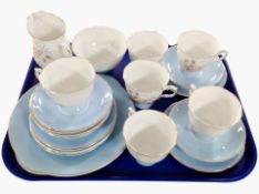 21 pieces of Royal Grafton Mayfair tea china.