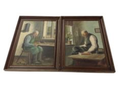A Danstrup : pair of portraits of a gentleman, oil on canvas,