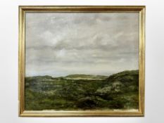 Danish school : Moorland, oil on canvas, 42cm x 36cm.