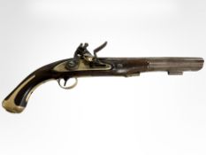 A copy of an early 19th century flintlock pistol, length 42cm.