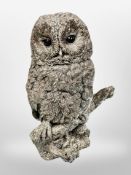 A filled-silver figure of an owl, Birmingham marks, height 12cm.