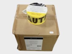 A box of Amazon caution tape.