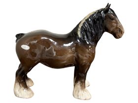 A Beswick shire horse, height 21cm.