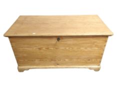 A Victorian pine blanket box,