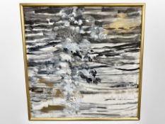 Hanne Eske Dyva : Abstract oil on canvas, 64cm x 64cm.