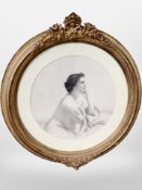 After Pierre-Emile Desmaisons : Portrait of a lady, after the original by Vidal, lithograph,