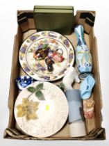 A box of various ceramics,