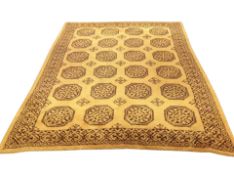A 20th century woolen carpet of Afghan design,