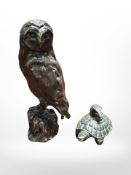 A limited edition cast-bronze figure of a barn owl, No.