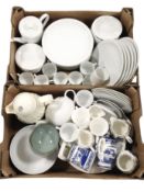 Two boxes of Thai porcelain dinner service, Ringtons ceramics,