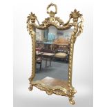 An Italian Rococo-style mirror, 46cm x 72cm.