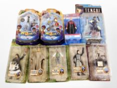 A group of Simba, Toybiz and other action figures, including Lord of the Rings, Matt Hatter,