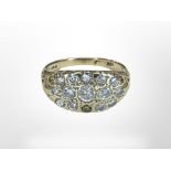 An 18ct yellow gold diamond cluster ring, size P. CONDITION REPORT: 7.3g.